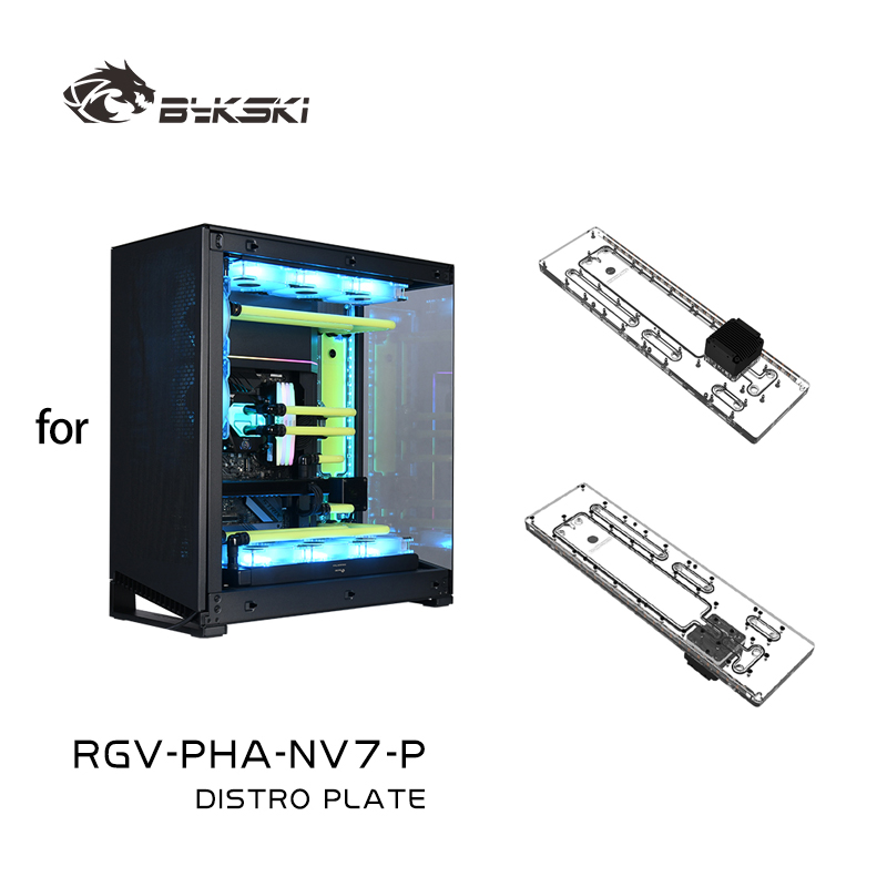 Distro Plate Ddc Pump Combo - Bykski RGV-PHA-NV7-P Acrylic Distro Plate /Board