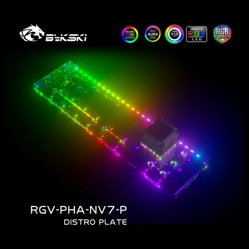Bykski RGV-PHA-NV7-P Acrylic D - Distro Plate Ddc Pump Combo 评论和价格